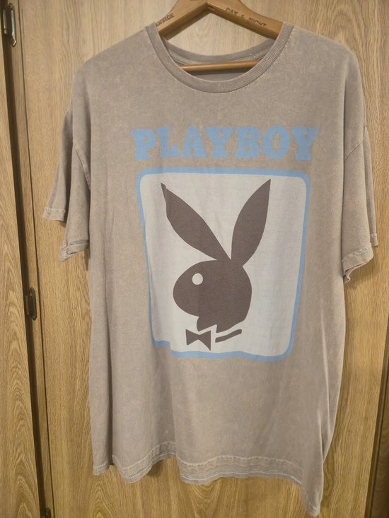 PLAYBOY Other - Playboy Mens Gray Graphic Tee with Bunny Logo